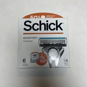 Schick Quattro Titanium Men's Razor Blades Blade Refills 6 Cartridges
